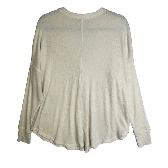 Abercrombie Fitch Sweater Womens Size Medium Ivory Cardigan Long Sleeve Grandpa - Picture 2 of 8